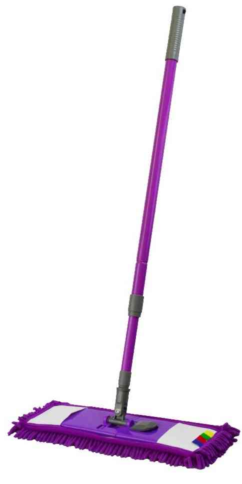 Швабра насадка з мікрофібри 43см з ручкою телескоп 78-122см, фіолетова Eco Fabric